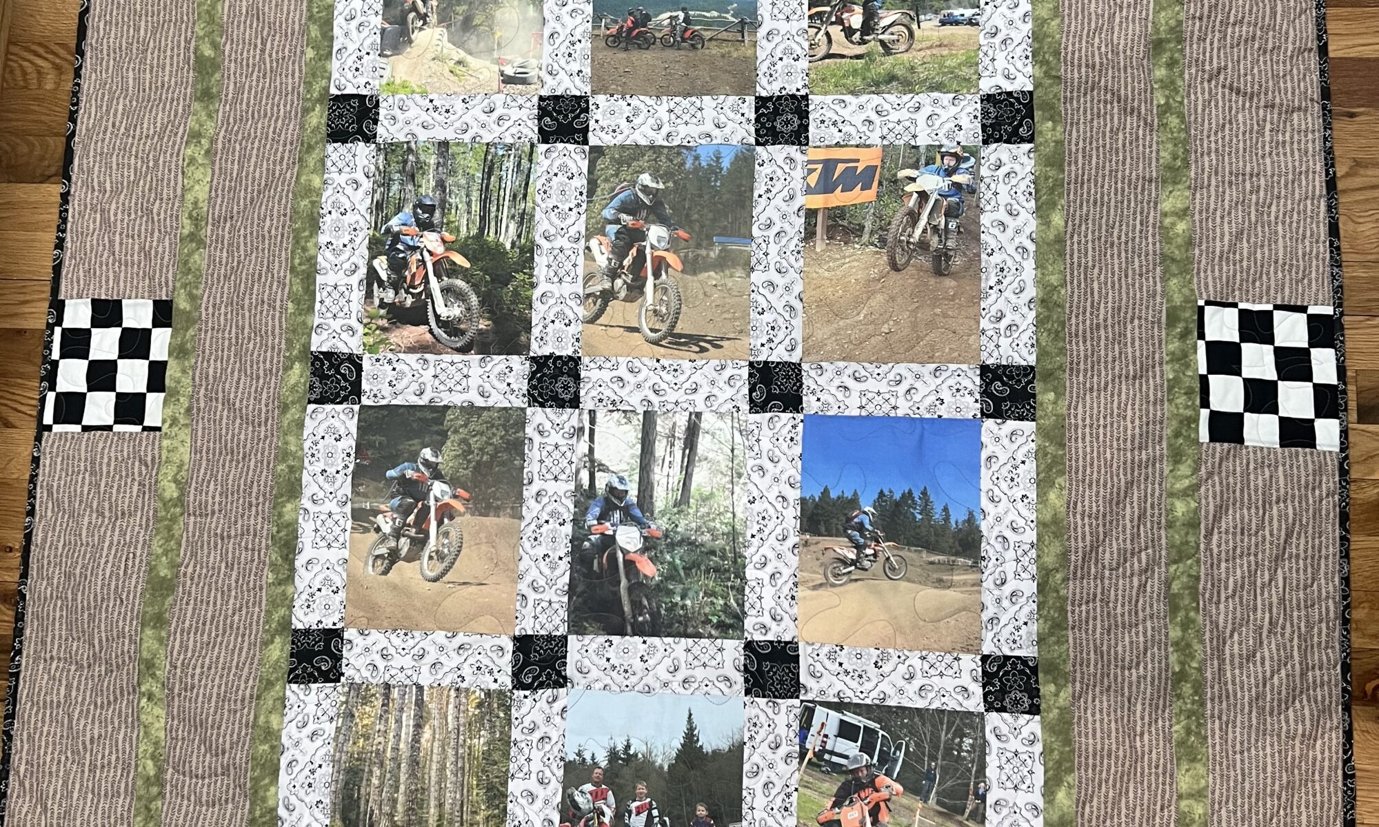 Quilts by Big Wes presents: Dirt-bike Photo Quilt