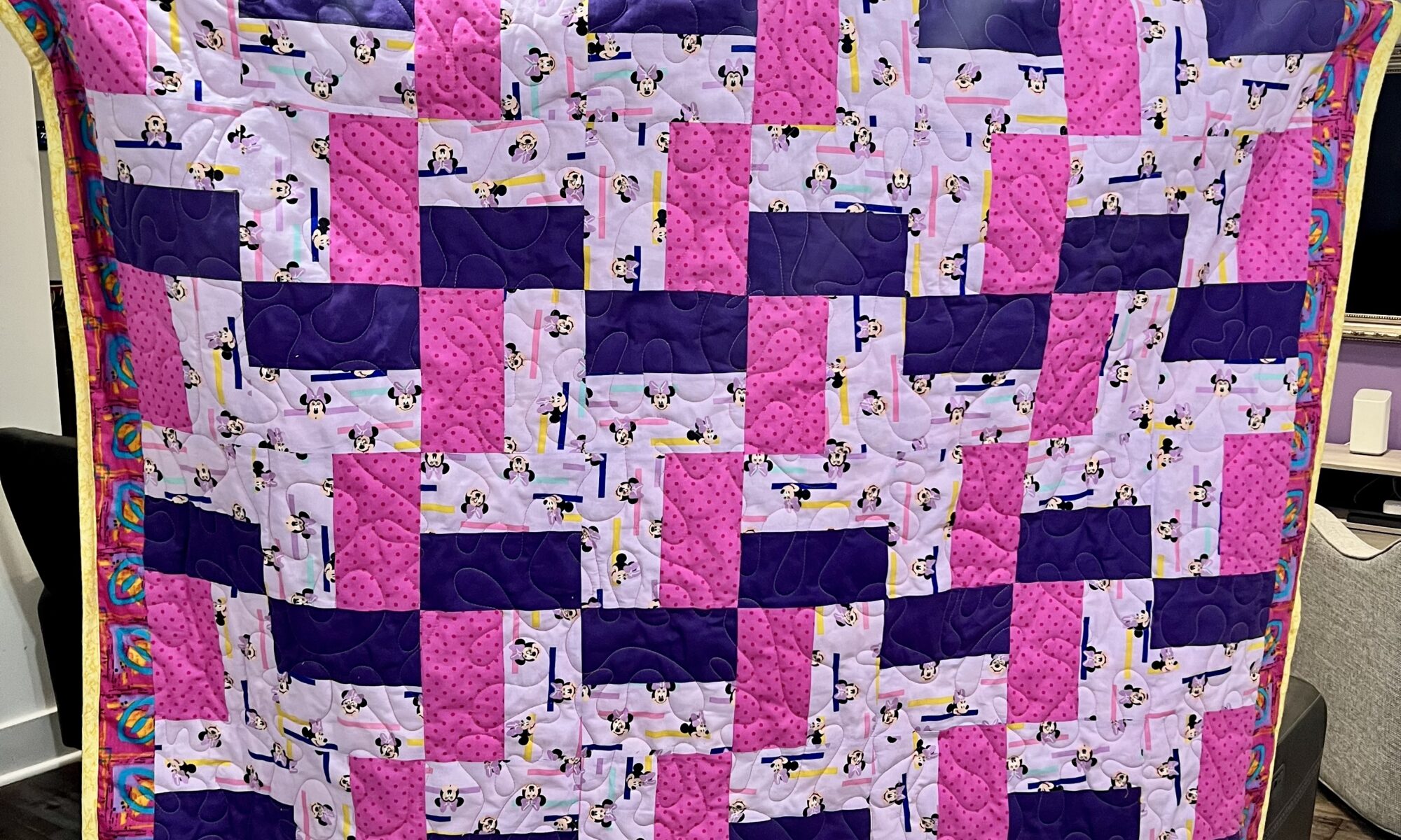 Quilts by Big Wes presents: Minnie Mouse Toddler Quilt