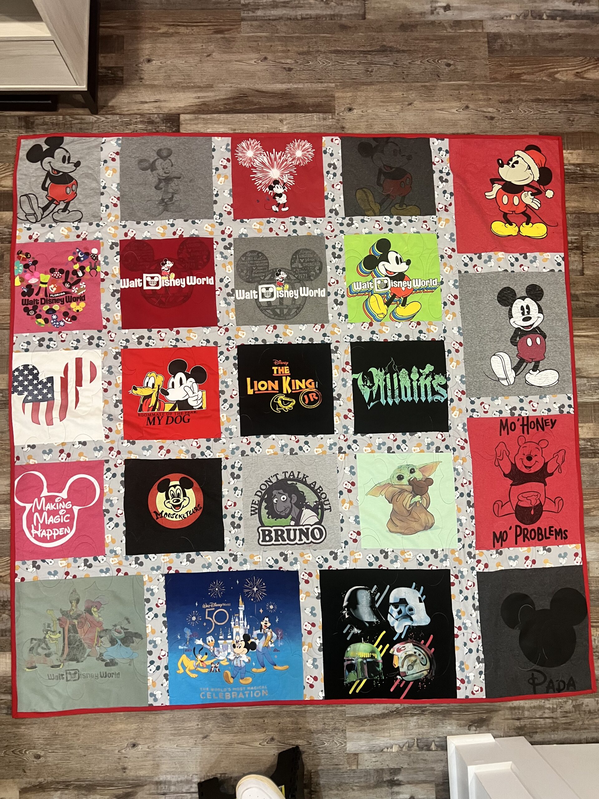 Magic of Disney Quilt Tshirt Quilt