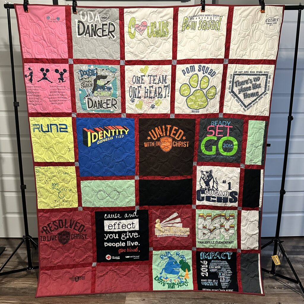 A Dancer's Memories tshirt quilt