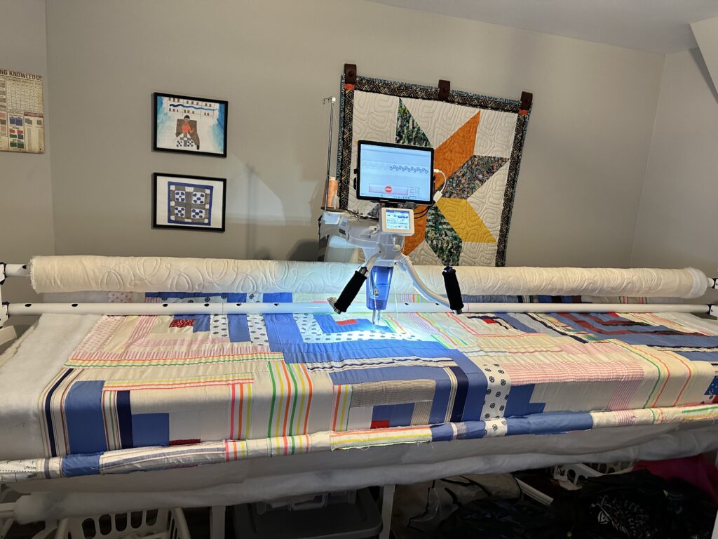 A custom long arm project for a traditional quilt.